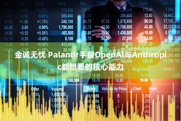 金诚无忧 Palantir手握OpenAI与Anthropic都想要的核心能力
